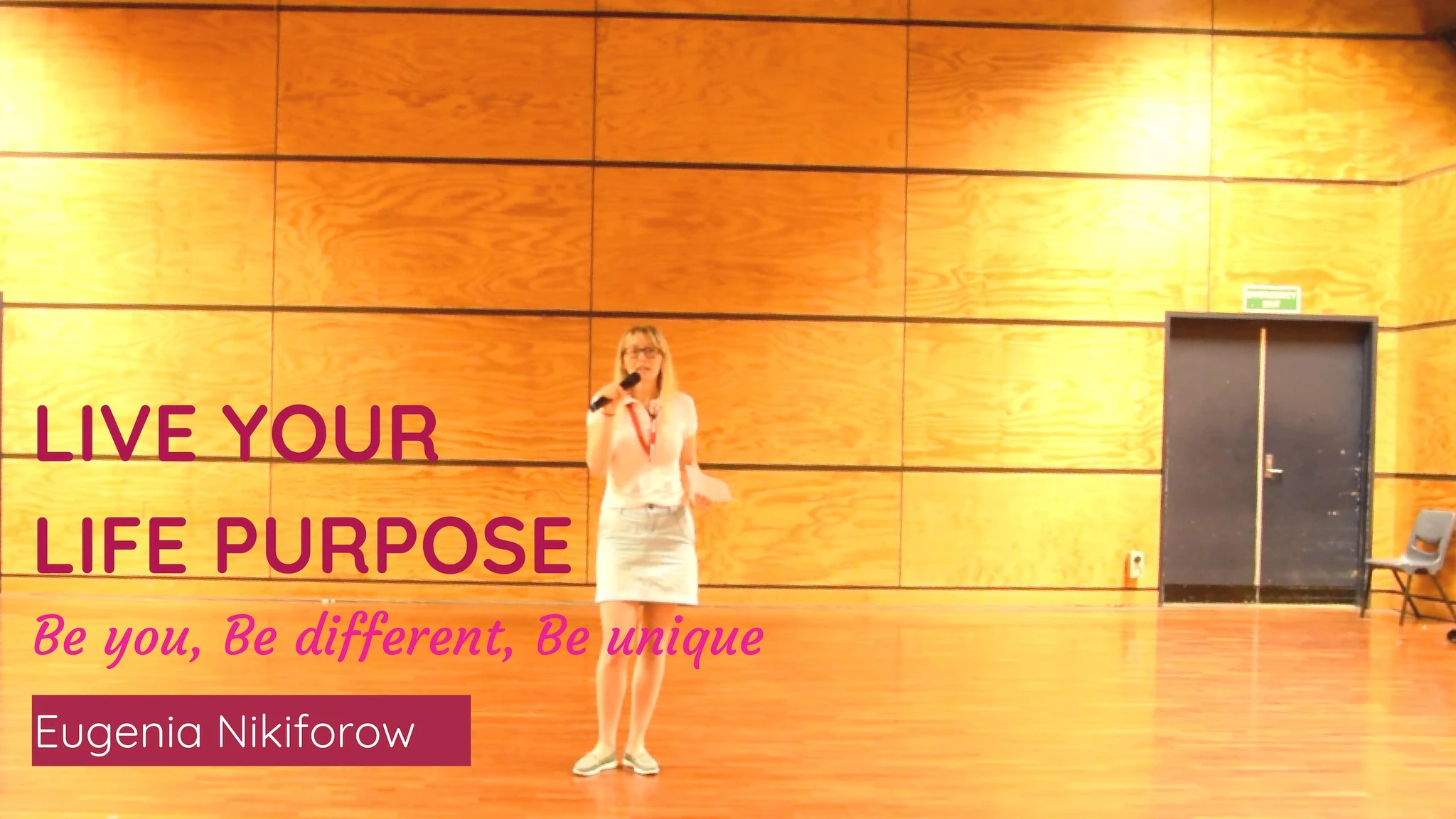 Eugenia Nikiforow speaking about Live purpose